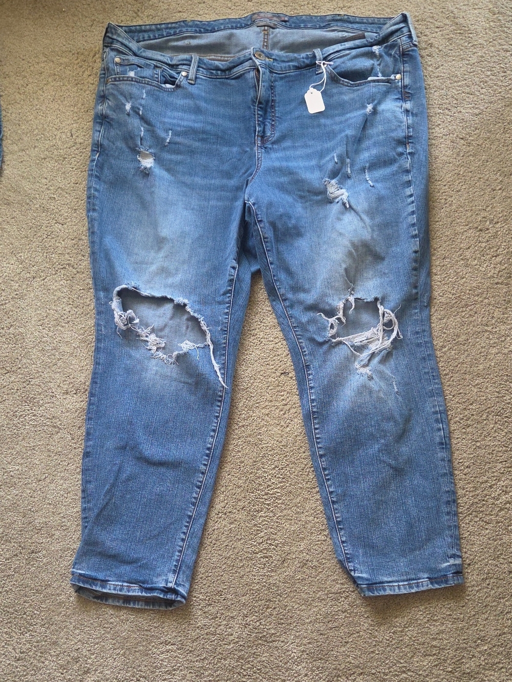 torrid Distressed Light Blue Boyfriend Jeans